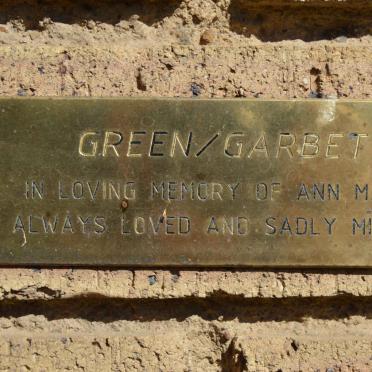 GREEN Ann Mary, GARBET