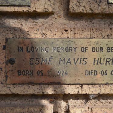 HURLY Esmé Mavis 1924-2002