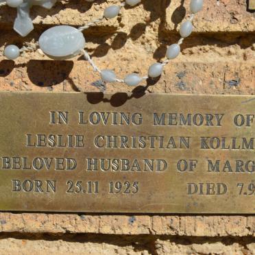 KOLLMER Leslie Christian 1925-1988