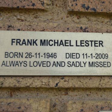 LESTER Frank Michael 1946-2009