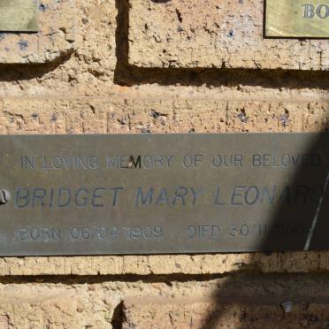 LEONARD Bridget Mary 1909-2002