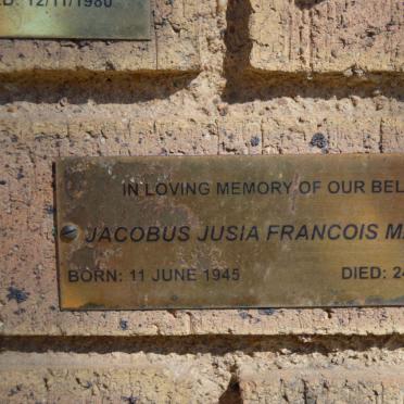 MARTENS Jacobus Jusia Francois 1945-1998