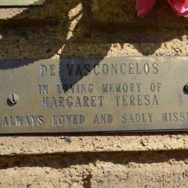VASCONCELOS Margaret Teresa, de