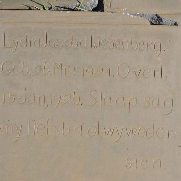 LIEBENBERG Lydia Jacoba 1924-1926