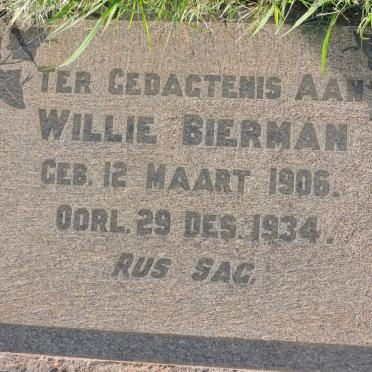 BIERMAN Willie 1906-1934