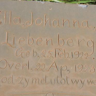 LIEBENBERG Ella Johanna 1922-1923