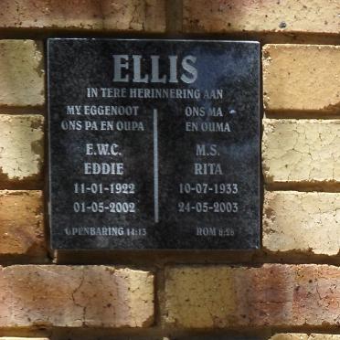 ELLIS E.W.C. 1922-2002 &amp; M.S. 1933-2003