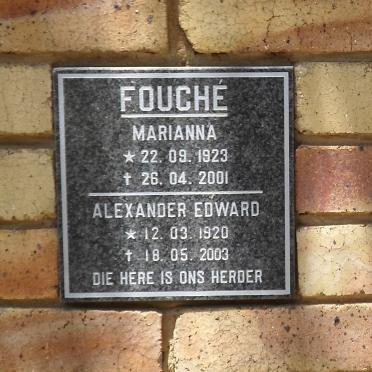 FOUCHE Alexander Edward 1920-2003 &amp; Marianna 1923-2001