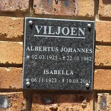 VILJOEN Albertus Johannes 1925-1982 &amp; Isabella 1923-2011