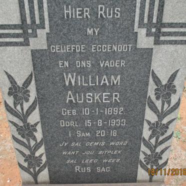 AUSKER William 1892-1933