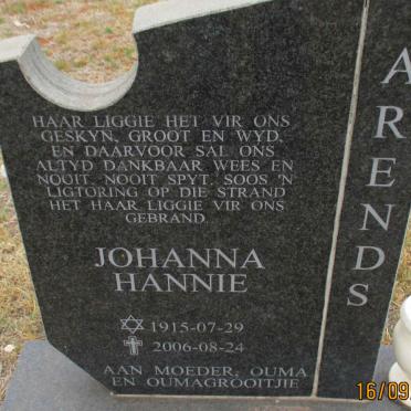 ARENDS Johanna 1915-2006