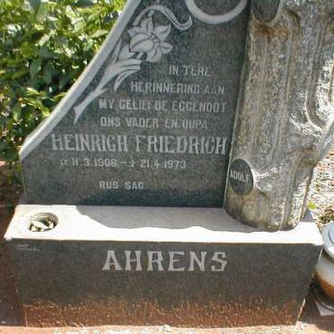 AHRENS Heinrich Friedrich 1906-1973