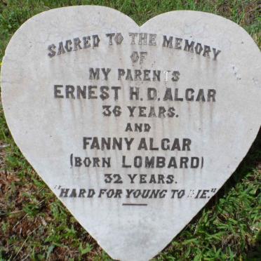 ALGAR Ernest H.D. &amp; Fanny LOMBARD