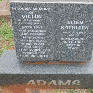 ADAMS Ellen Kathleen -1950 :: ADAMS Victor 1930-2003