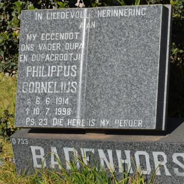 BADENHORST Philippus Cornelius 1914-1998