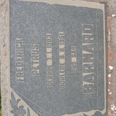 BARNARD Frederick Petrus 1903-1951