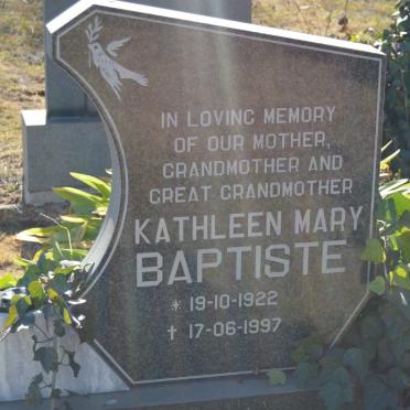 BAPTISTE Kathleen Mary 1922-1997