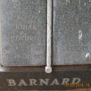 BARNARD Johan Hendrik 1924-1981