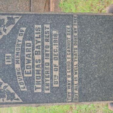 BAYLIS Edward Thomas -1916