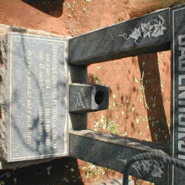 BADENHORST Gerhardus Johannes 1874-1940 &amp; Petronella Johanna 1880-1942