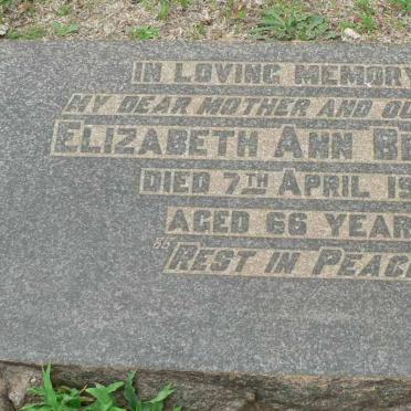 BECKFORD Elizabeth Ann -1949