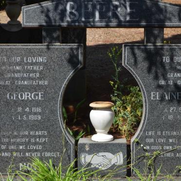 BEERE George 1916-1998 &amp; Elaine Alma 1912-2004