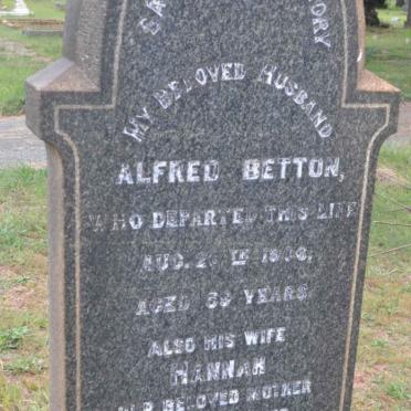 BETTON Alfred -1906 &amp; Hannah -1914