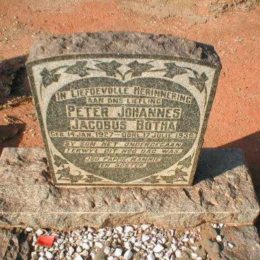 BOTHA Peter Johannes Jacobus 1927-1939