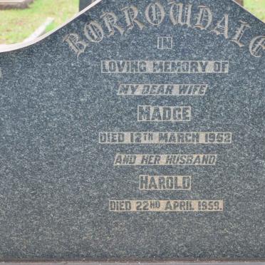 BORROWDALE Harold -1959 &amp; Madge -1952