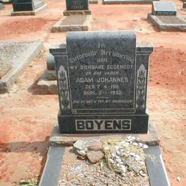 BOYENS Adam Johannes 1911-1952