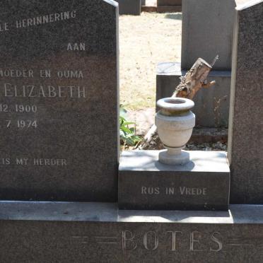 BOTES Michael Christian 1900-1974 &amp; Isabella Elizabeth 1900-1974