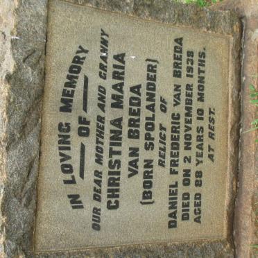 BREDA Christina Maria, van nee SPOLANDER -1938