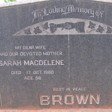 BROWN Sarah Magdelene -1960