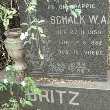BRITZ Schalk W.A. 1950-1982