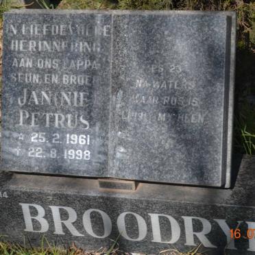 BROODRYK Jan Petrus 1961-1998