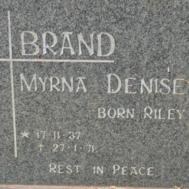 BRAND Myrna Denise nee RILEY 1937-1971