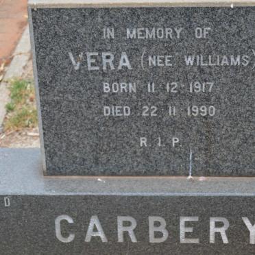 CARBERY Vera nee WILLIAMS 1917-1990
