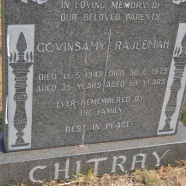 CHITRAY Govinsamy -1949 &amp; Rajeemah -1979