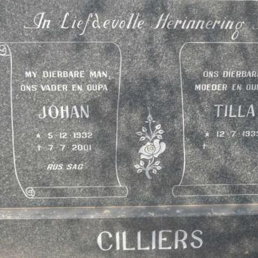 CILLIERS Johan 1932-2001 &amp; Tilla 1939-