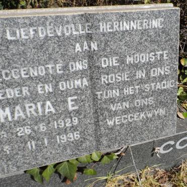 CORDIER Maria E. 1929-1996