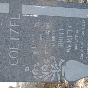 COETZEE Judith Magrietha nee LATEGAN 1941-1968