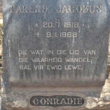 CONRADIE Barend Jacobus 1918-1968