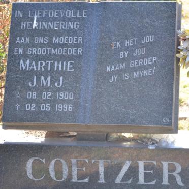 COETZER Marthie J.M.J. 1900-1996