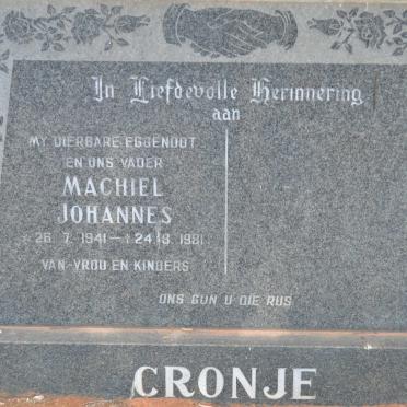 CRONJE Machiel Johannes 1941-1981