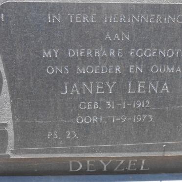 DEYZEL Janey Lena 1912-1973
