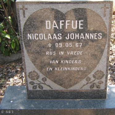 DAFFUE Nicolaas Johannes -1967