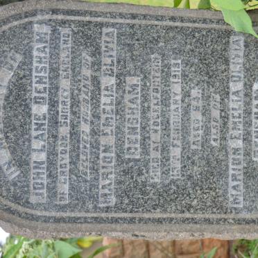 DENSHAM John Lane -1918 &amp; Marion Emelia Olivia -1919