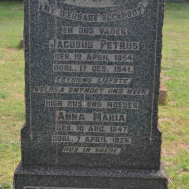 DUVENHAGE Jacobus Petrus 1854-1941 &amp; Anna Maria 1847-1928