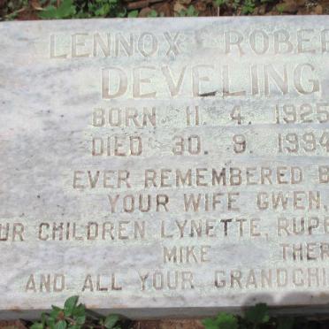 DEVELING Lennox Robert 1925-1994