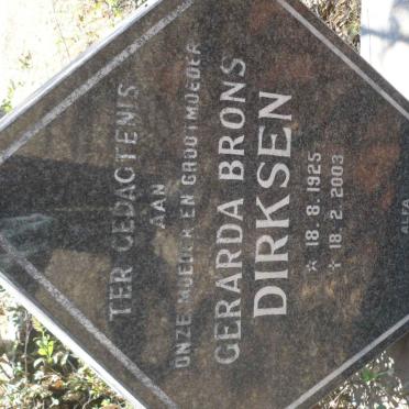 DIRKSEN Gerarda Brons 1925-2003